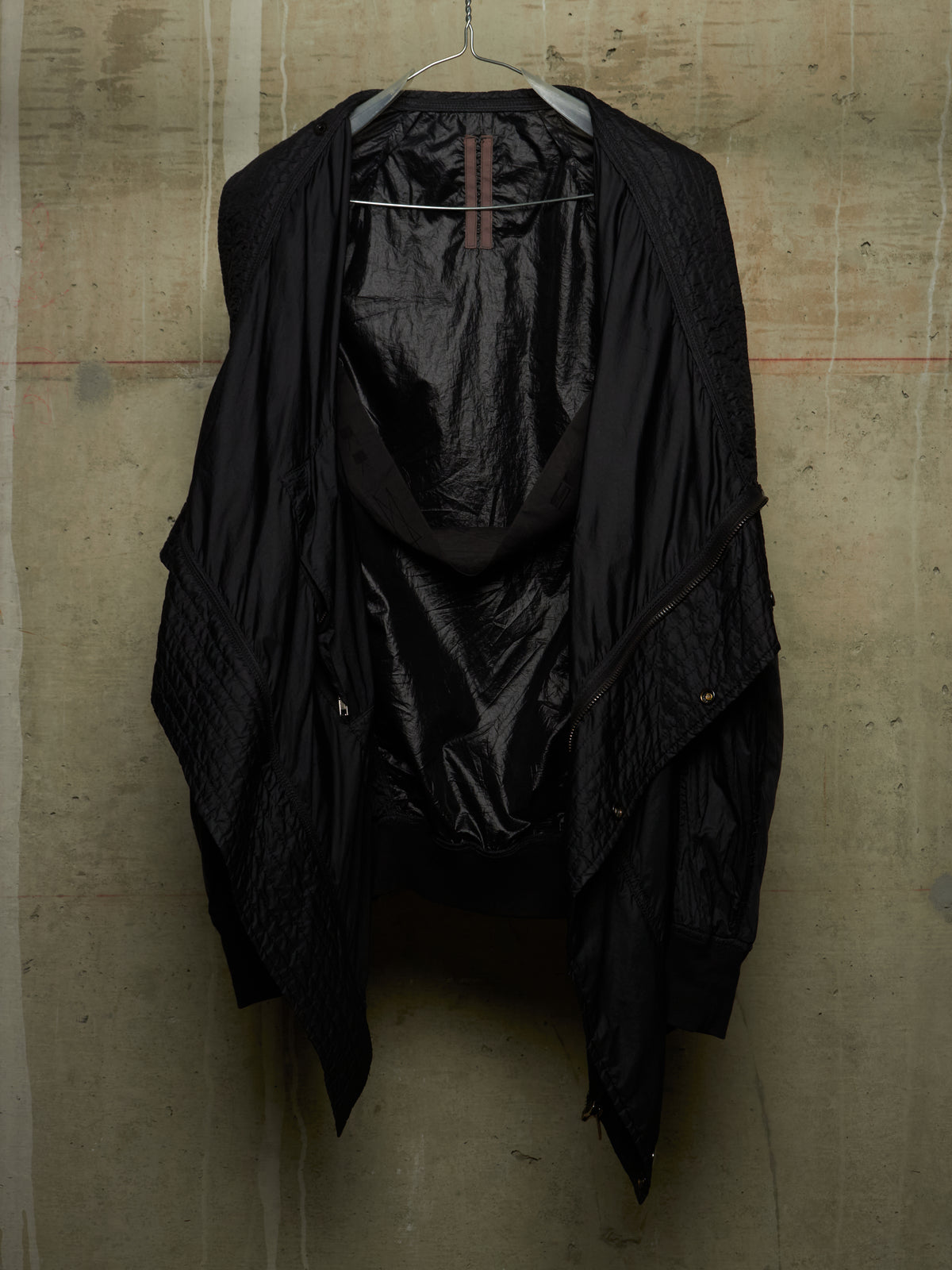 Rick Owens DRKSHDW SS16 "CYCLOPS" Black Nylon Exploder Jacket