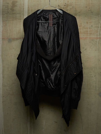 Rick Owens DRKSHDW SS16 "CYCLOPS" Black Nylon Exploder Jacket