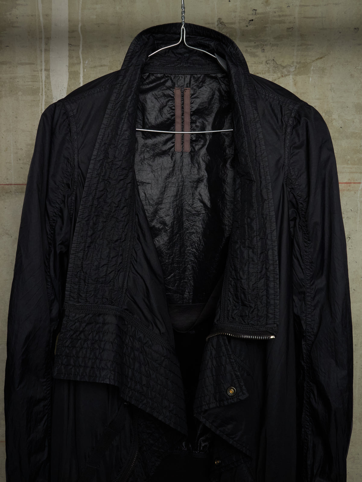 Rick Owens DRKSHDW SS16 "CYCLOPS" Black Nylon Exploder Jacket
