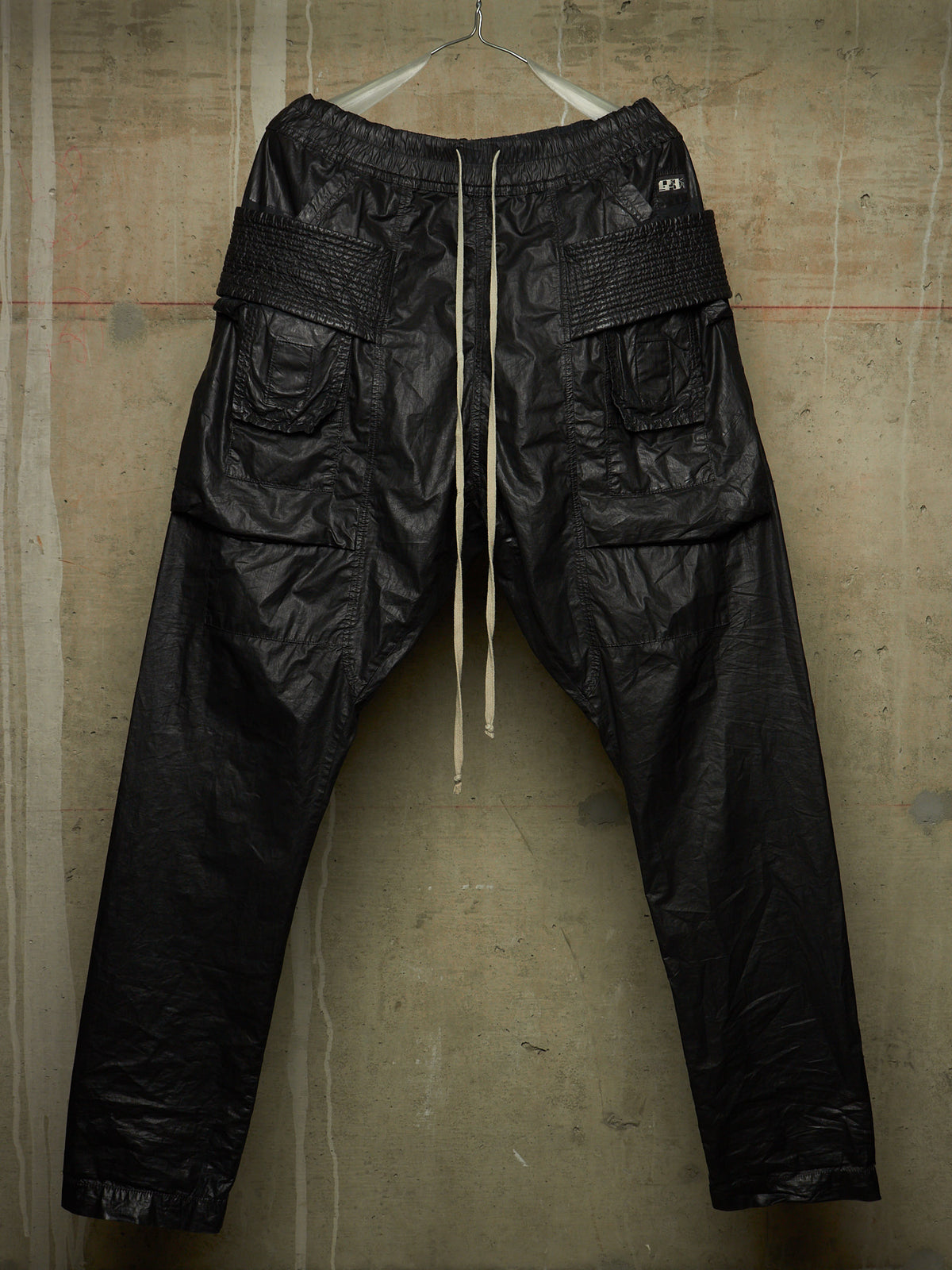 Rick Owens DRKSHDW SS21 "PHLEGETHON" Waxed Creatch Cargo Cotton Pants
