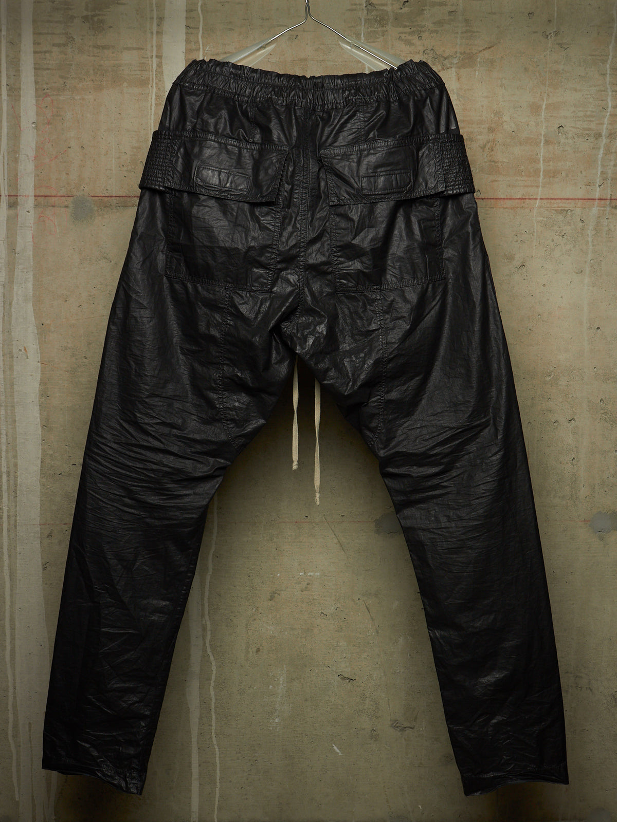 Rick Owens DRKSHDW SS21 "PHLEGETHON" Waxed Creatch Cargo Cotton Pants