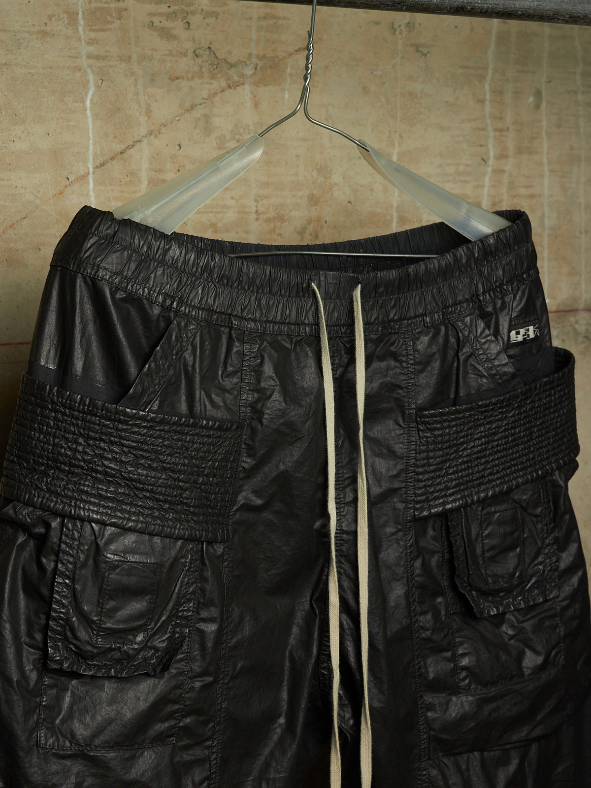 Rick Owens DRKSHDW SS21 "PHLEGETHON" Waxed Creatch Cargo Cotton Pants