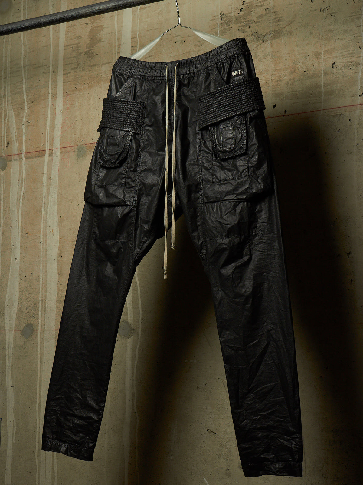 Rick Owens DRKSHDW SS21 "PHLEGETHON" Waxed Creatch Cargo Cotton Pants