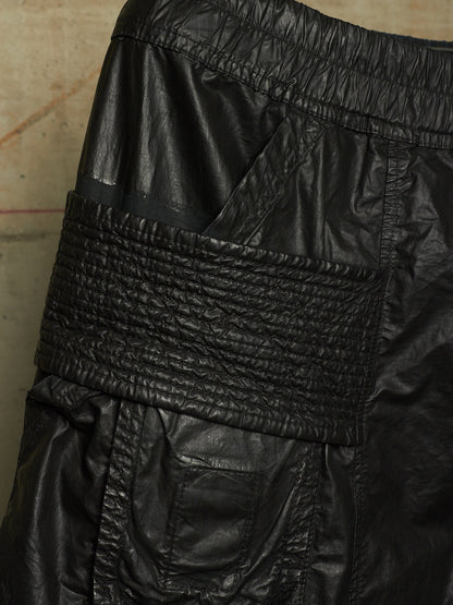 Rick Owens DRKSHDW SS21 "PHLEGETHON" Waxed Creatch Cargo Cotton Pants
