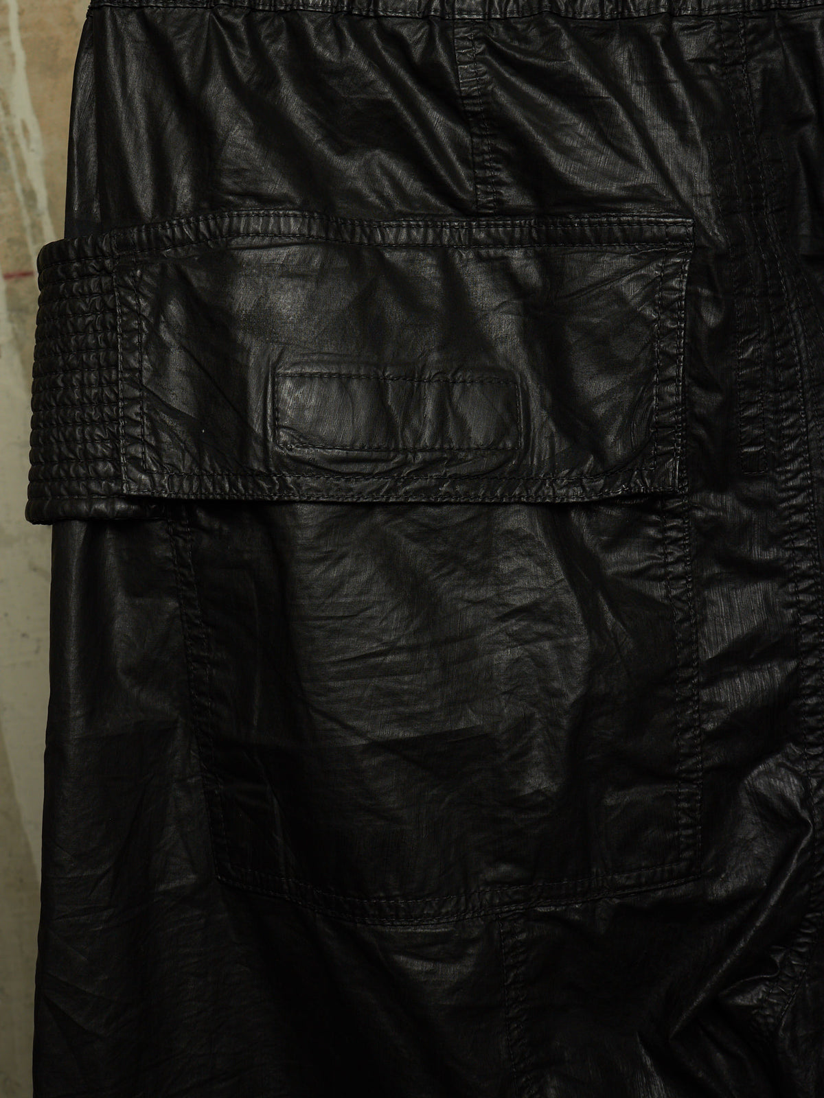 Rick Owens DRKSHDW SS21 "PHLEGETHON" Waxed Creatch Cargo Cotton Pants