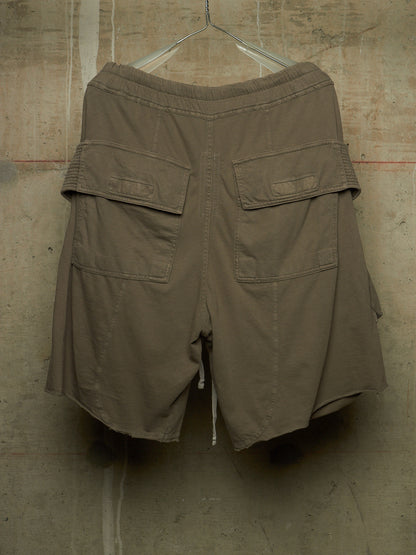 Rick Owens DRKSHDW SS23 "EDFU" DUST Cotton Jersey Creatch Cargo Shorts