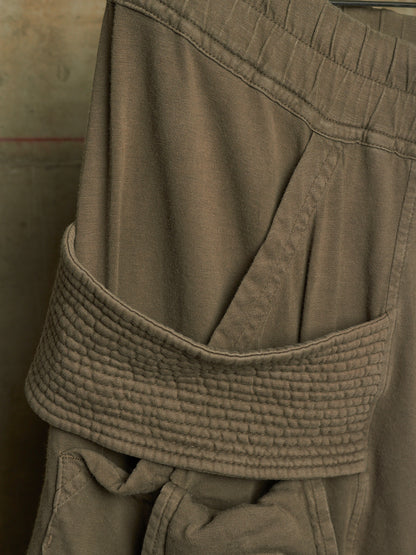 Rick Owens DRKSHDW SS23 "EDFU" DUST Cotton Jersey Creatch Cargo Shorts