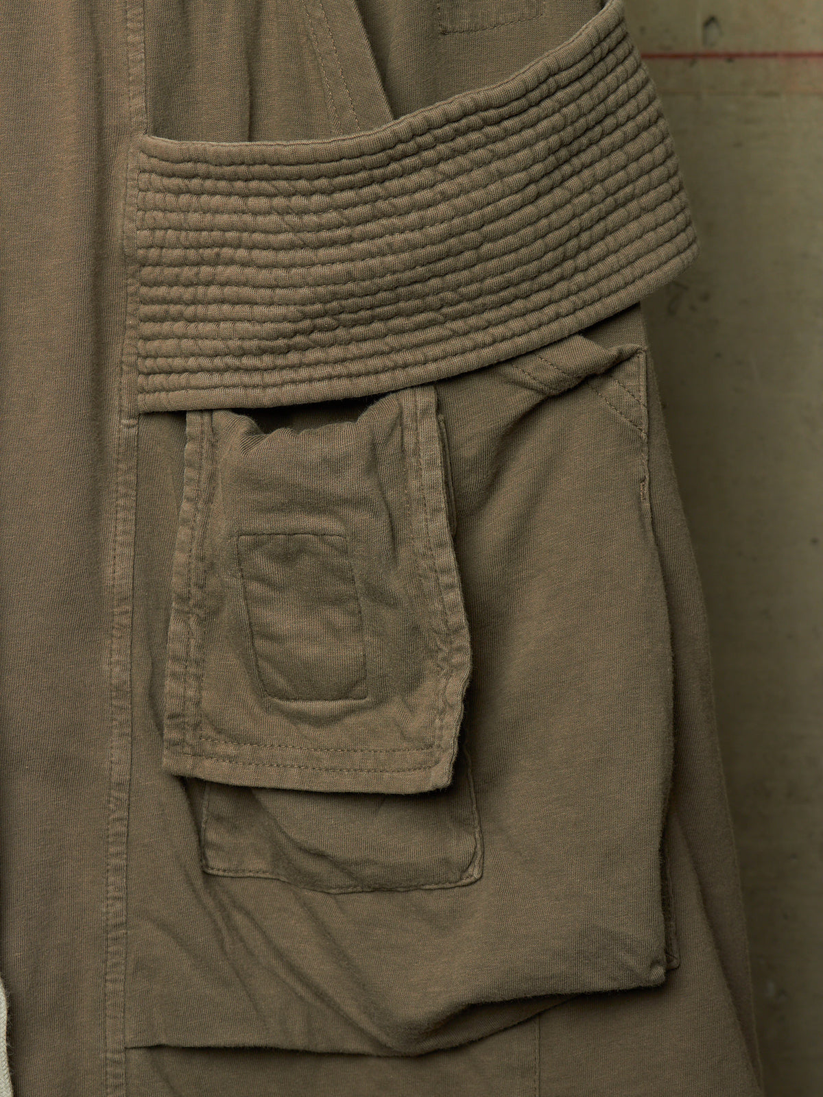 Rick Owens DRKSHDW SS23 "EDFU" DUST Cotton Jersey Creatch Cargo Shorts