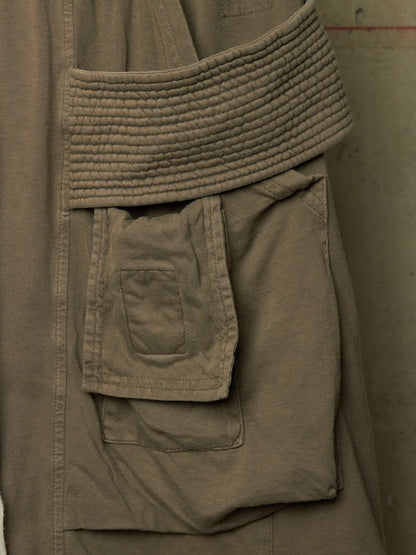 Rick Owens DRKSHDW SS23 "EDFU" DUST Cotton Jersey Creatch Cargo Shorts