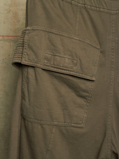 Rick Owens DRKSHDW SS23 "EDFU" DUST Cotton Jersey Creatch Cargo Shorts