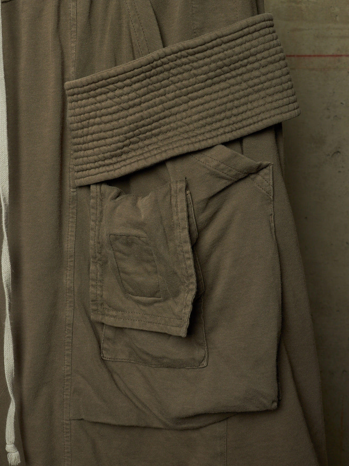 Rick Owens DRKSHDW SS23 "EDFU" DUST Cotton Jersey Creatch Cargo Shorts