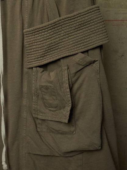 Rick Owens DRKSHDW SS23 "EDFU" DUST Cotton Jersey Creatch Cargo Shorts