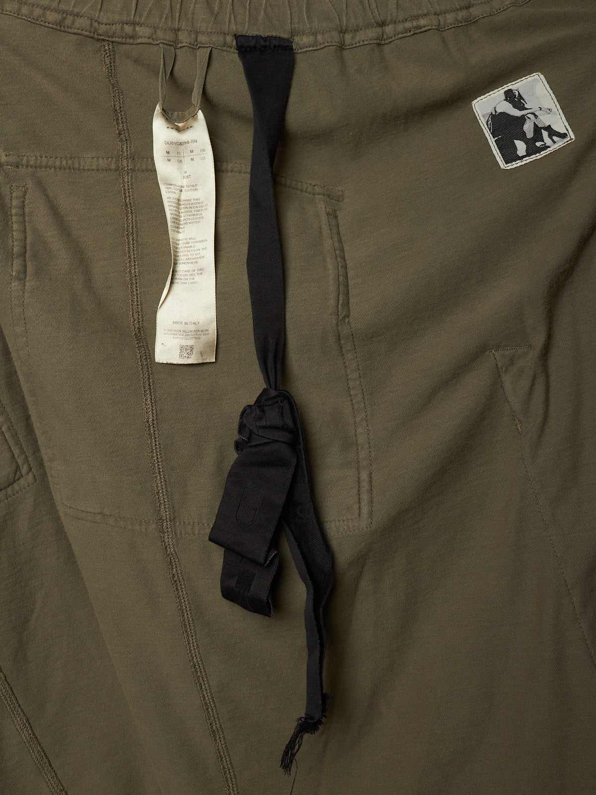 Rick Owens DRKSHDW SS23 "EDFU" DUST Cotton Jersey Creatch Cargo Shorts
