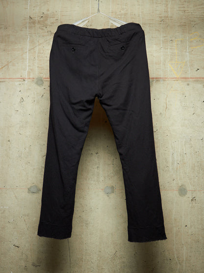 Rick Owens AW08 "STAG" Bias Cut Frayed Hem Flare Wool Trousers