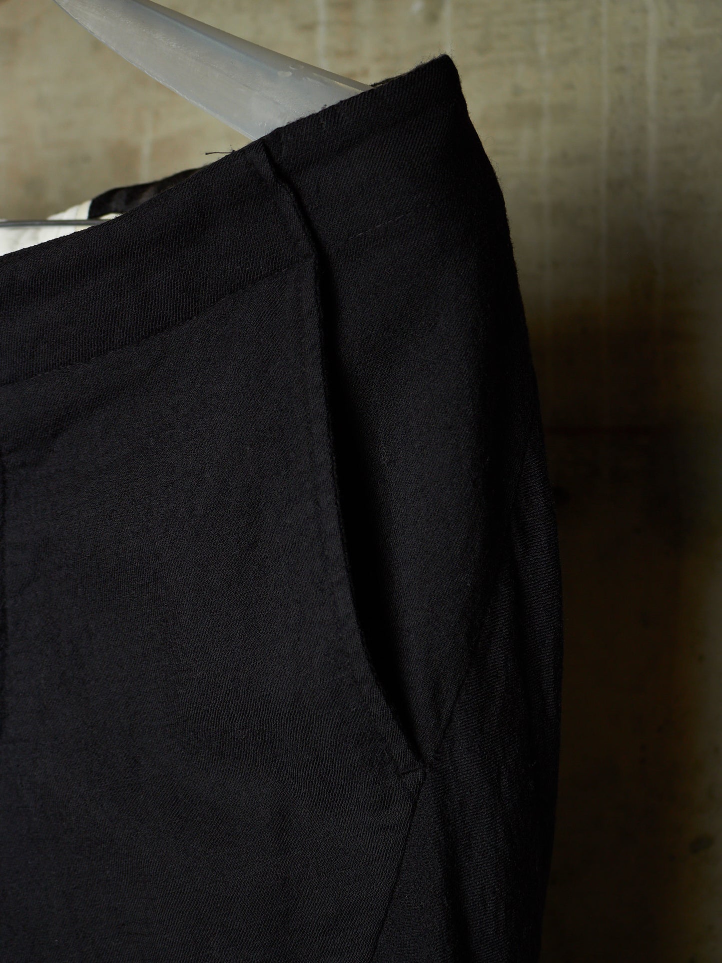 Rick Owens AW08 "STAG" Bias Cut Frayed Hem Flare Wool Trousers