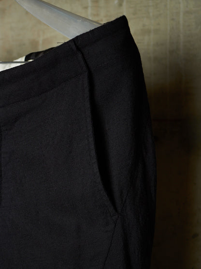 Rick Owens AW08 "STAG" Bias Cut Frayed Hem Flare Wool Trousers