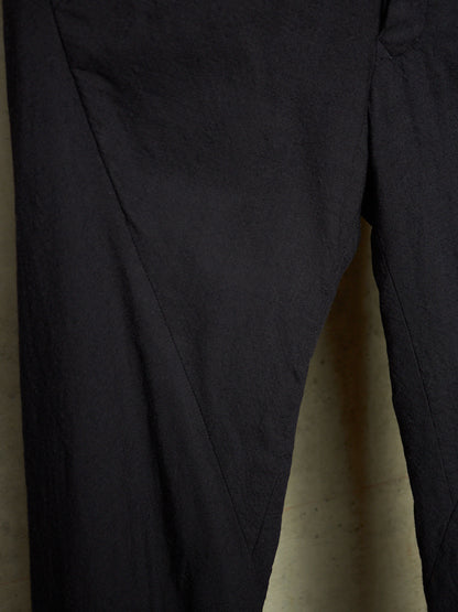 Rick Owens AW08 "STAG" Bias Cut Frayed Hem Flare Wool Trousers