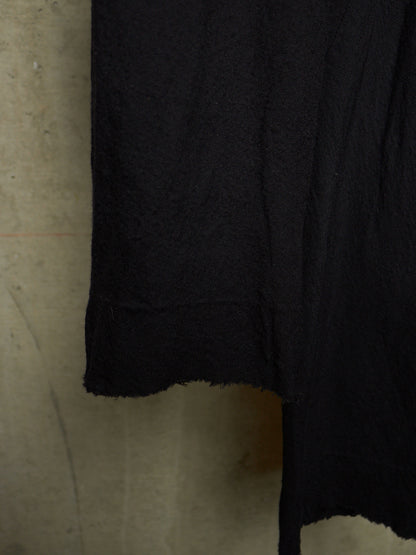 Rick Owens AW08 "STAG" Bias Cut Frayed Hem Flare Wool Trousers