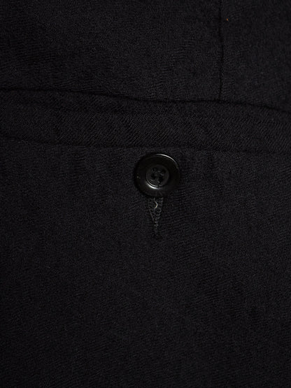 Rick Owens AW08 "STAG" Bias Cut Frayed Hem Flare Wool Trousers