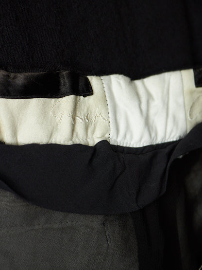 Rick Owens AW08 "STAG" Bias Cut Frayed Hem Flare Wool Trousers