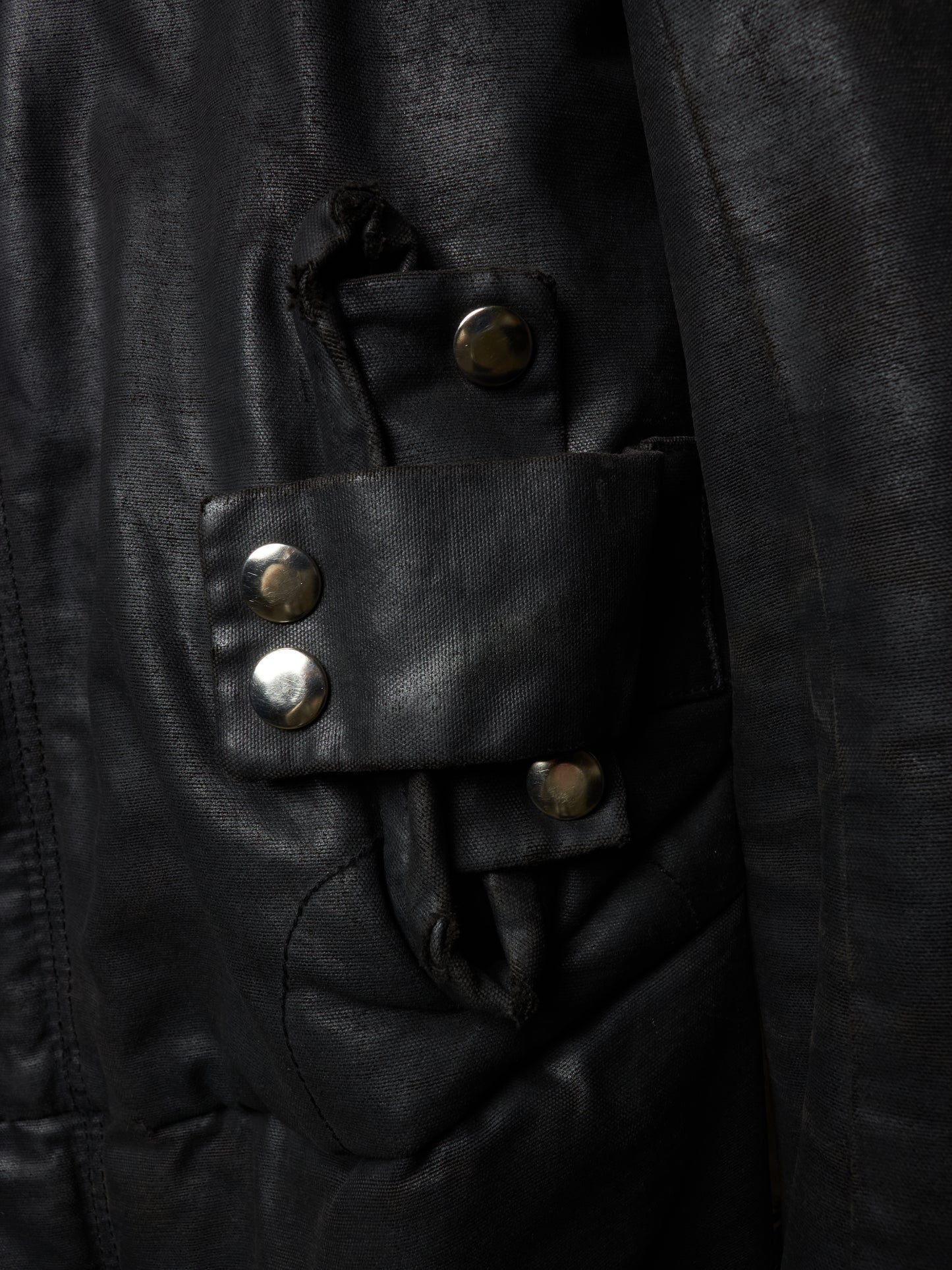 Rick Owens AW03 "TRUCKER" Pill High Neck Waxed Rider Jacket