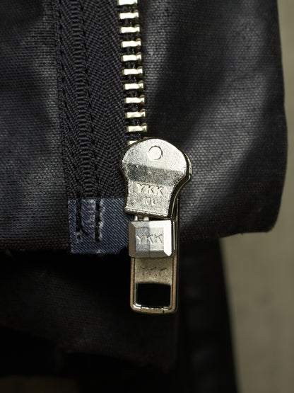Rick Owens AW03 "TRUCKER" Pill High Neck Waxed Rider Jacket