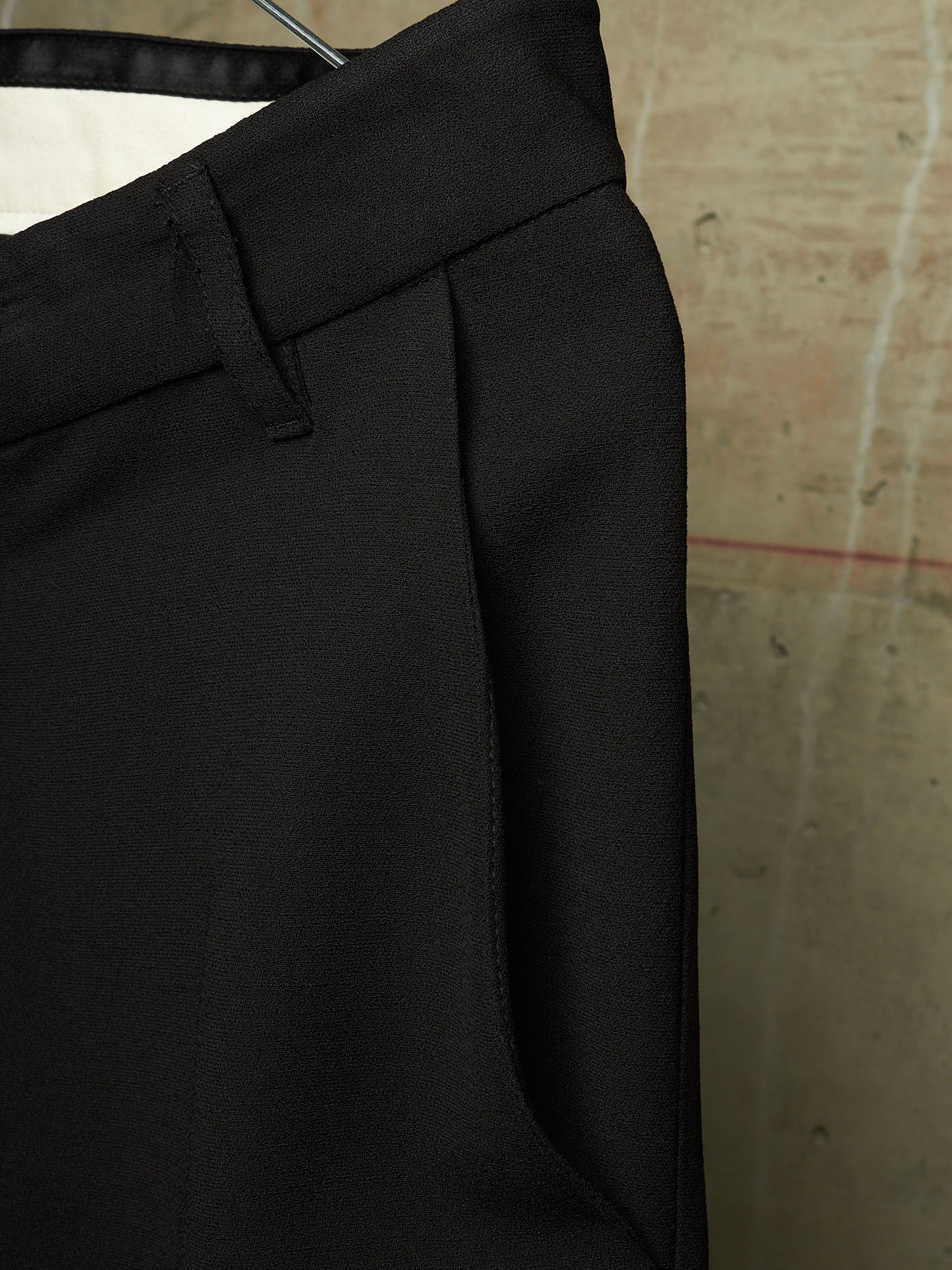 Rick Owens SS08 "CREATCH" Wool Viscose Drop-Crotch Tailored Capri Shorts