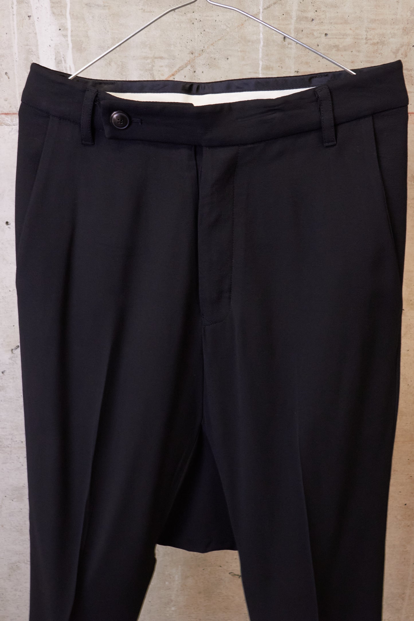 Rick Owens SS08 "CREATCH" Wool Viscose Drop-Crotch Tailored Capri Shorts