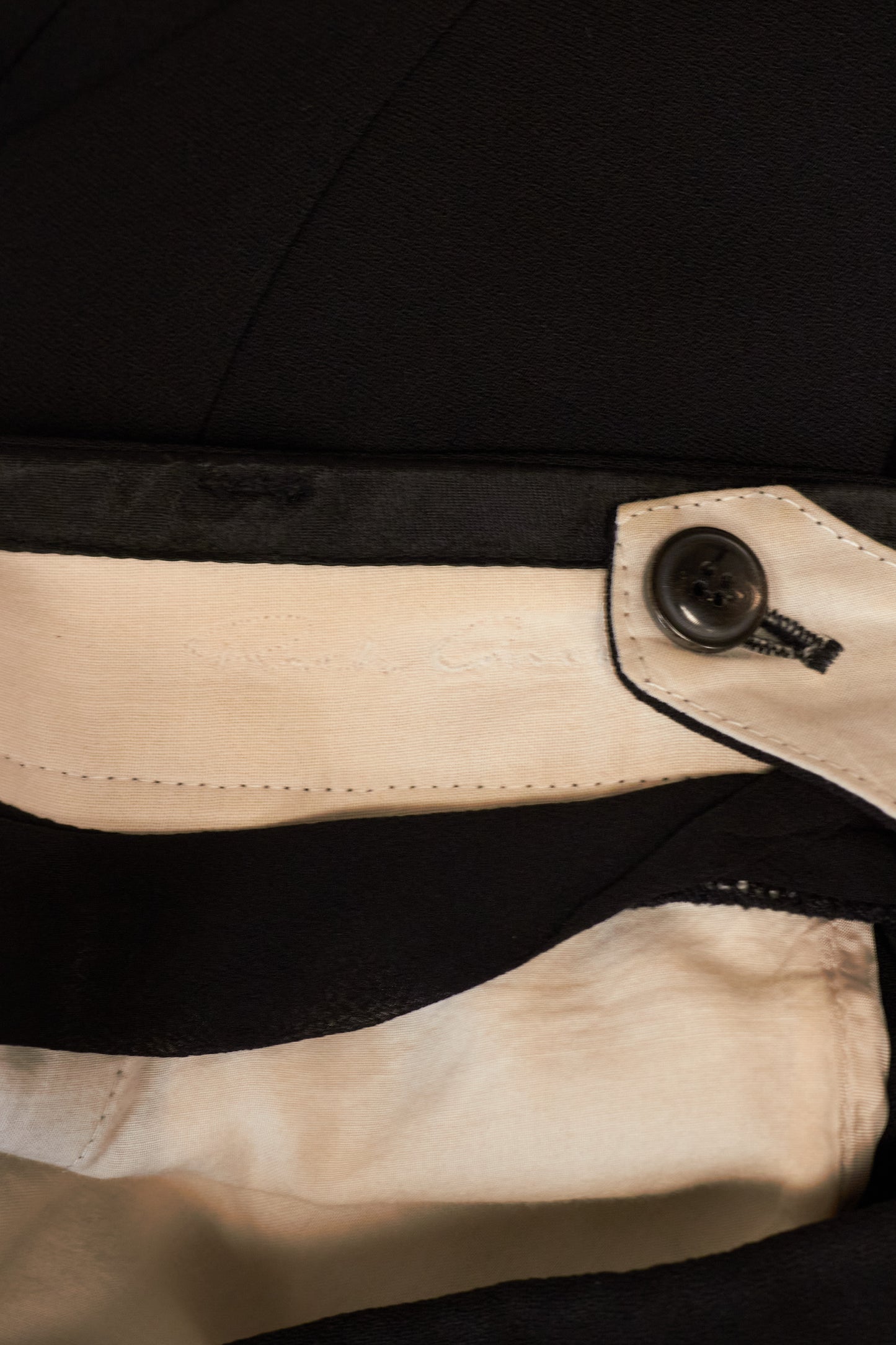 Rick Owens SS08 "CREATCH" Wool Viscose Drop-Crotch Tailored Capri Shorts
