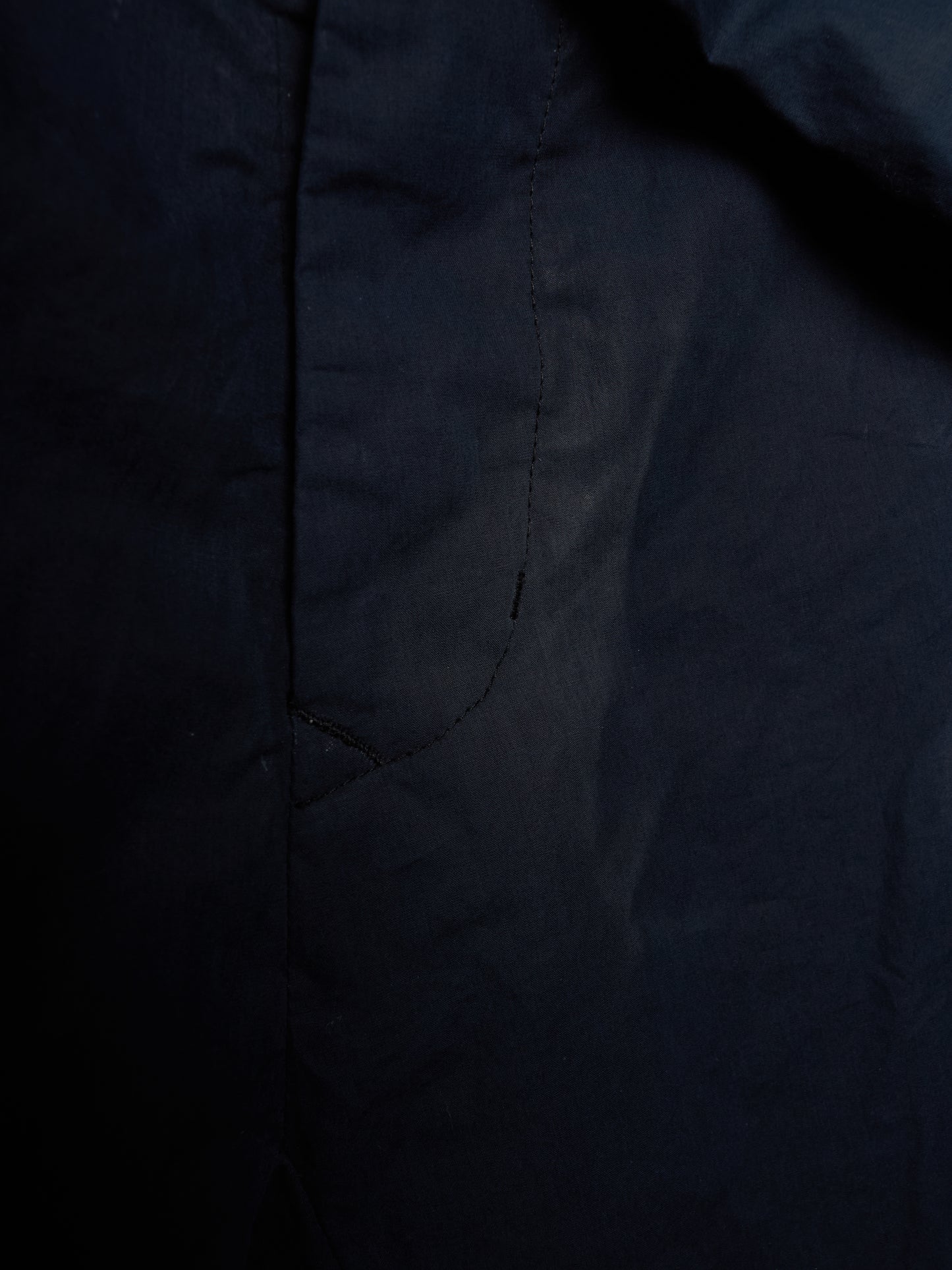 Rick Owens SS10 "RELEASE" Washed Navy Asymmetric Flap Zip Pocket Drop-crotch Shorts