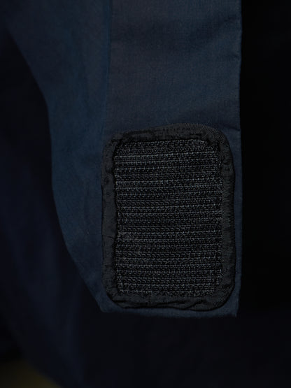 Rick Owens SS10 "RELEASE" Washed Navy Asymmetric Flap Zip Pocket Drop-crotch Shorts