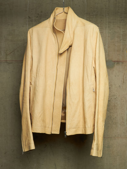 Rick Owens SS15 "FAUN" BONE Lamb Leather Molino Jacket