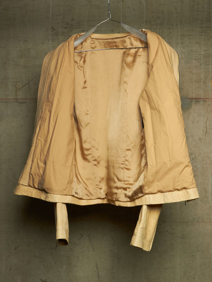 Rick Owens SS15 "FAUN" BONE Lamb Leather Molino Jacket