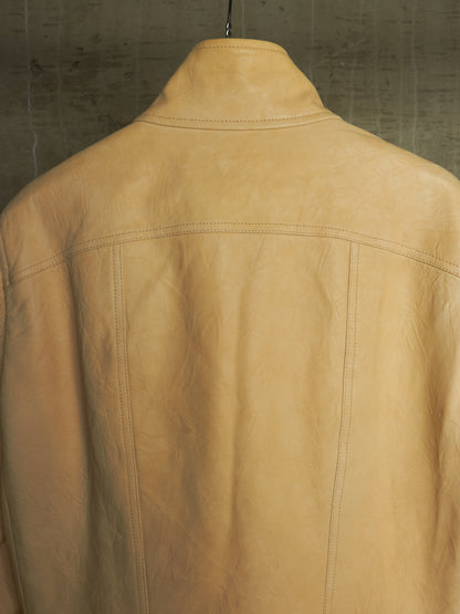 Rick Owens SS15 "FAUN" BONE Lamb Leather Molino Jacket