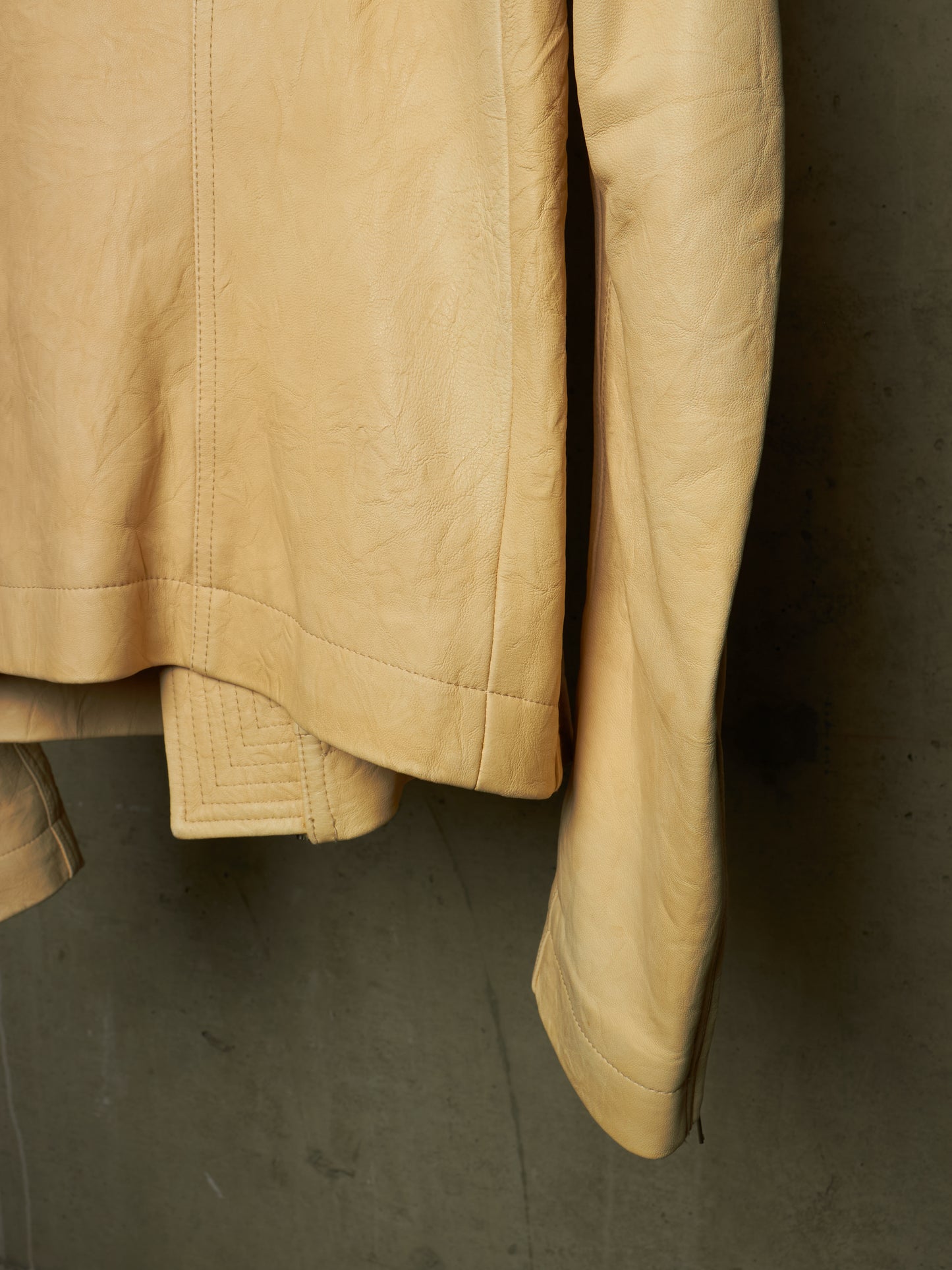 Rick Owens SS15 "FAUN" BONE Lamb Leather Molino Jacket