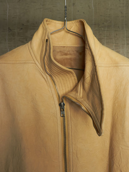 Rick Owens SS15 "FAUN" BONE Lamb Leather Molino Jacket