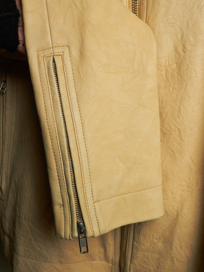 Rick Owens SS15 "FAUN" BONE Lamb Leather Molino Jacket