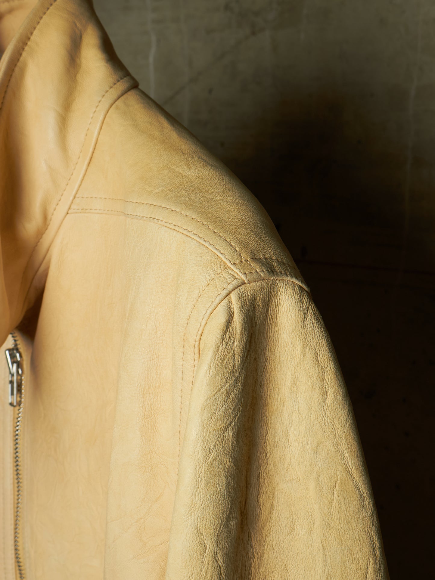 Rick Owens SS15 "FAUN" BONE Lamb Leather Molino Jacket