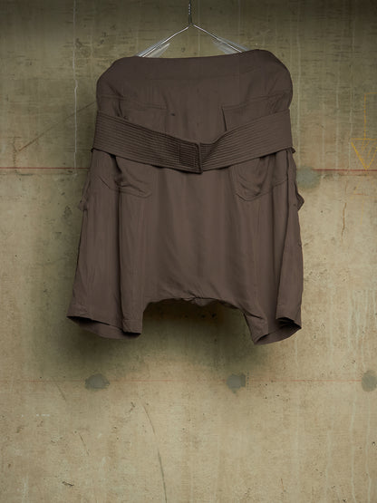 Rick Owens SS15 "FAUN" DARKDUST Drop-crotch Creatch Cargo Shorts