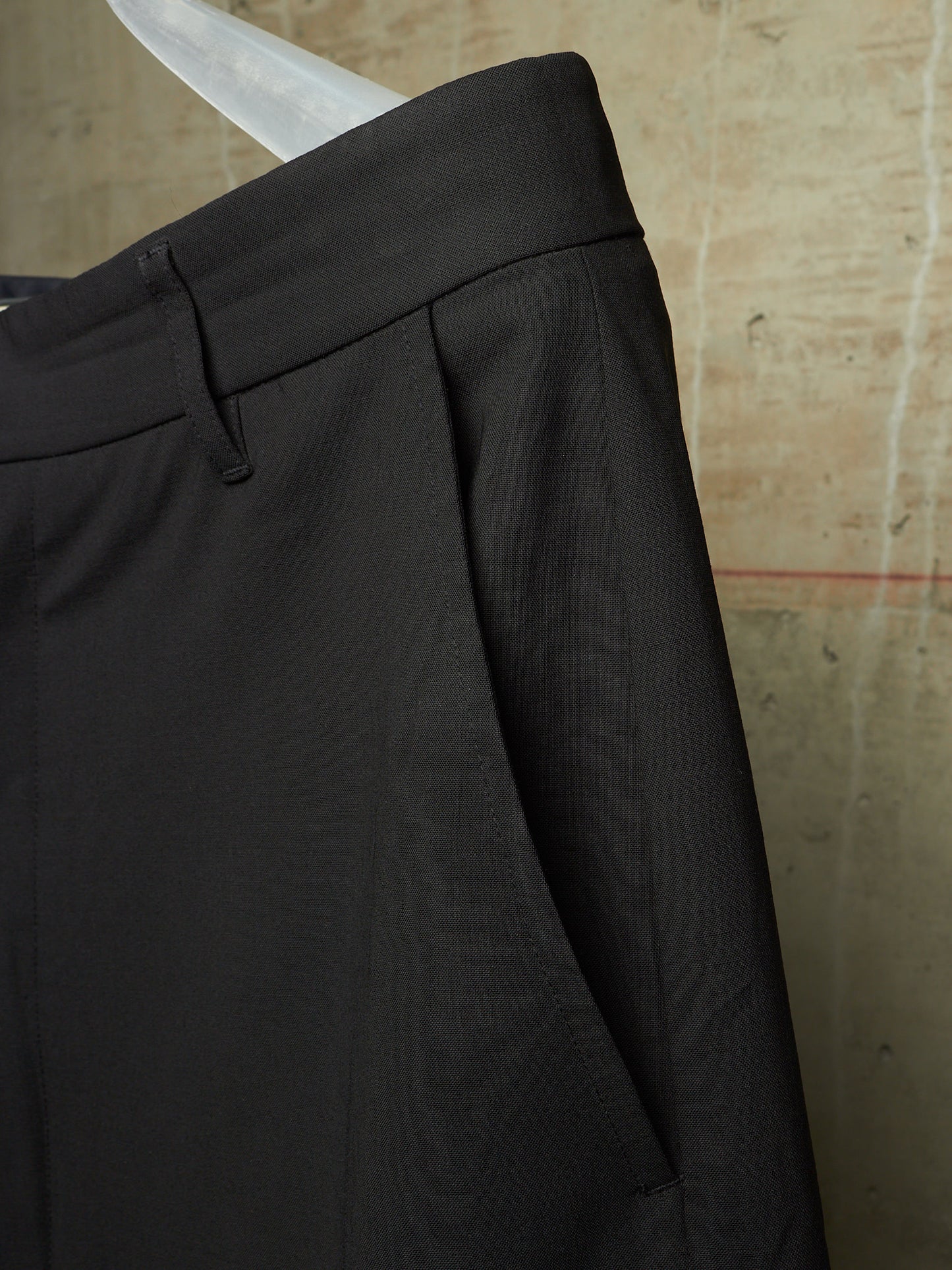 Rick Owens SS15 "FAUN" Black Virgin Wool Drop-crotch Pod Shorts