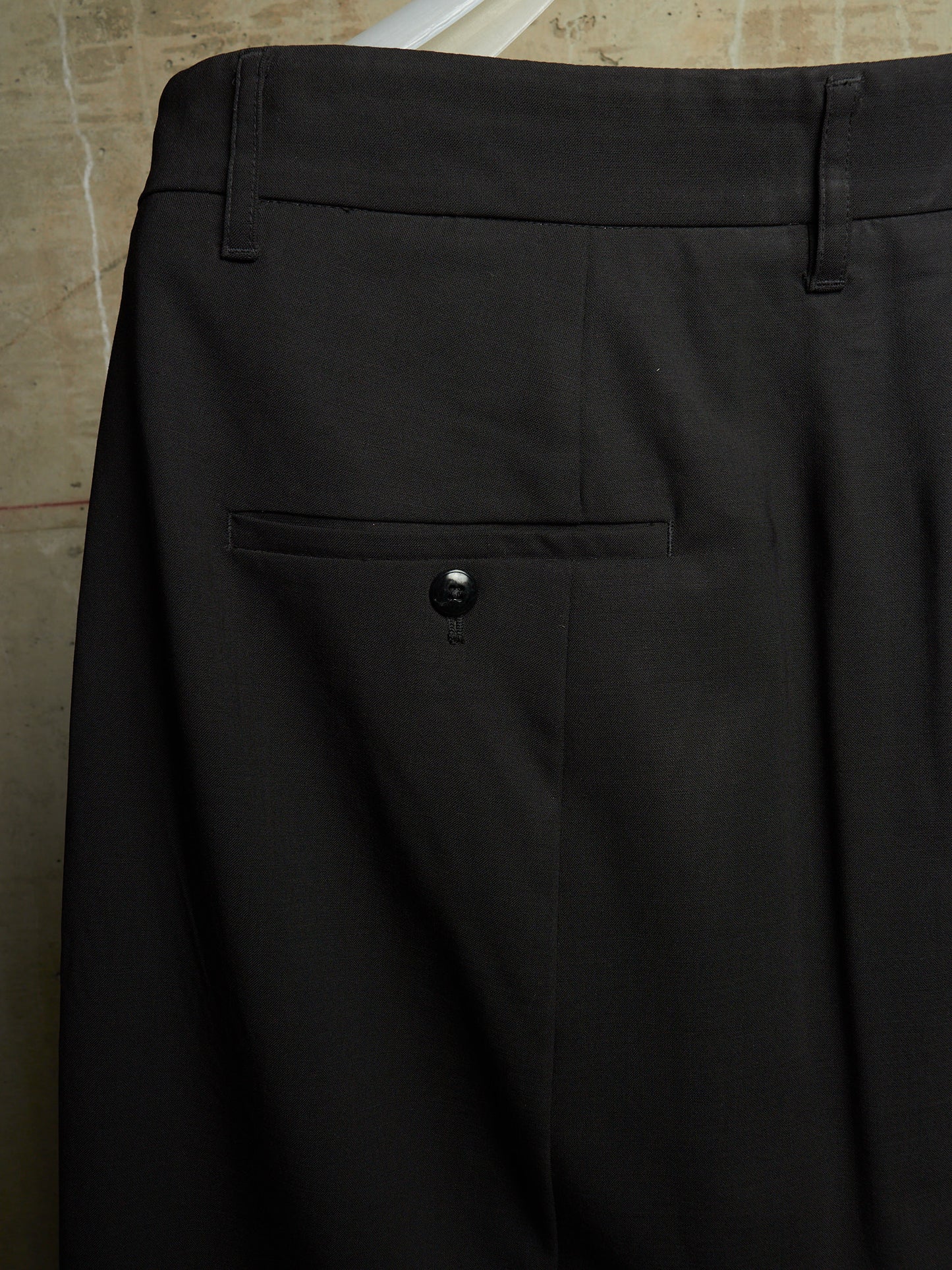 Rick Owens SS15 "FAUN" Black Virgin Wool Drop-crotch Pod Shorts