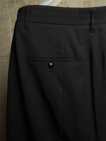 Rick Owens SS15 "FAUN" Black Virgin Wool Drop-crotch Pod Shorts