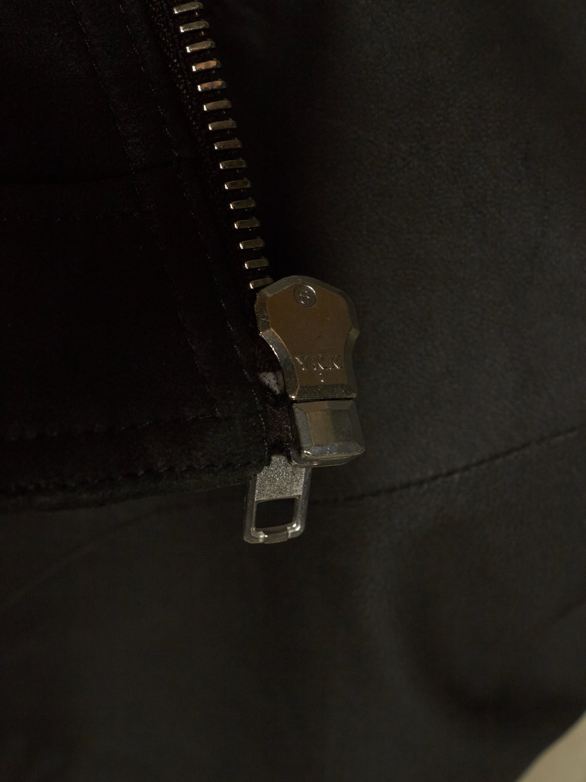 Rick Owens SS16 "CYCLOPS" BLACK Lamb Nubuck Leather Intarsia Rider Jacket