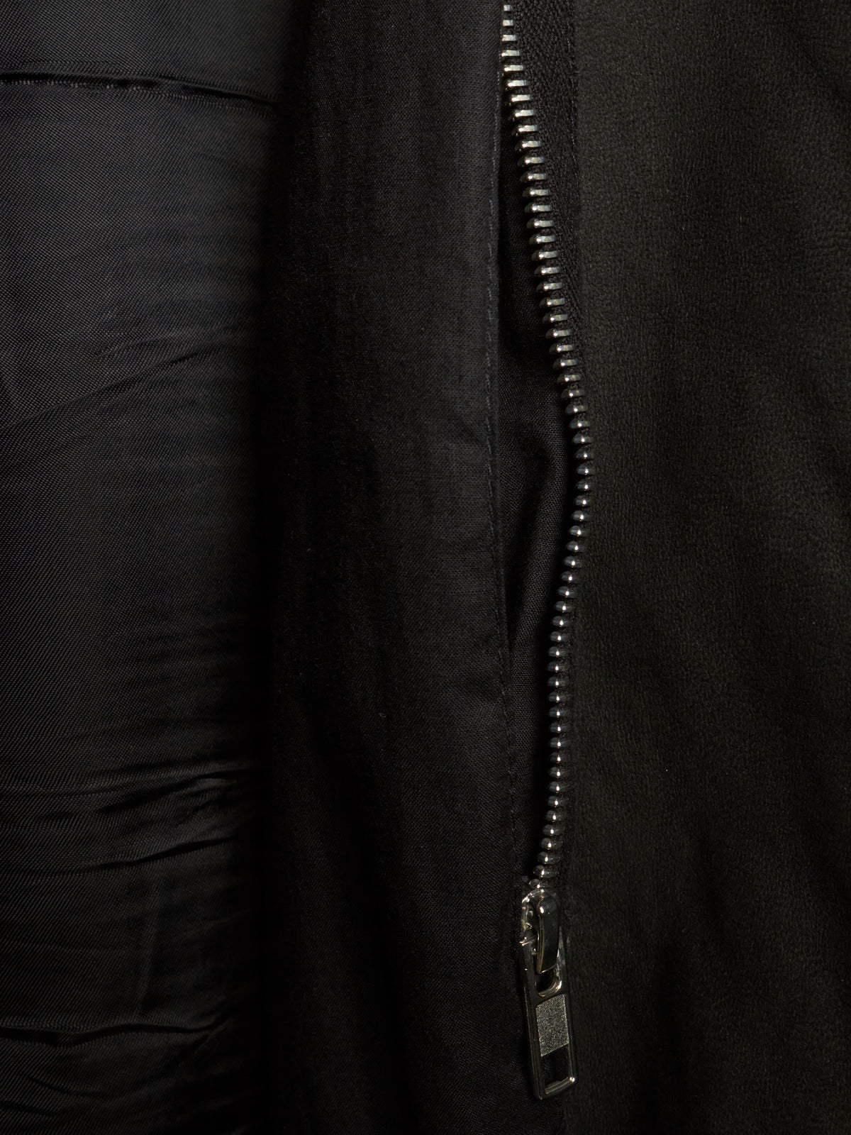 Rick Owens SS16 "CYCLOPS" BLACK Lamb Nubuck Leather Intarsia Rider Jacket