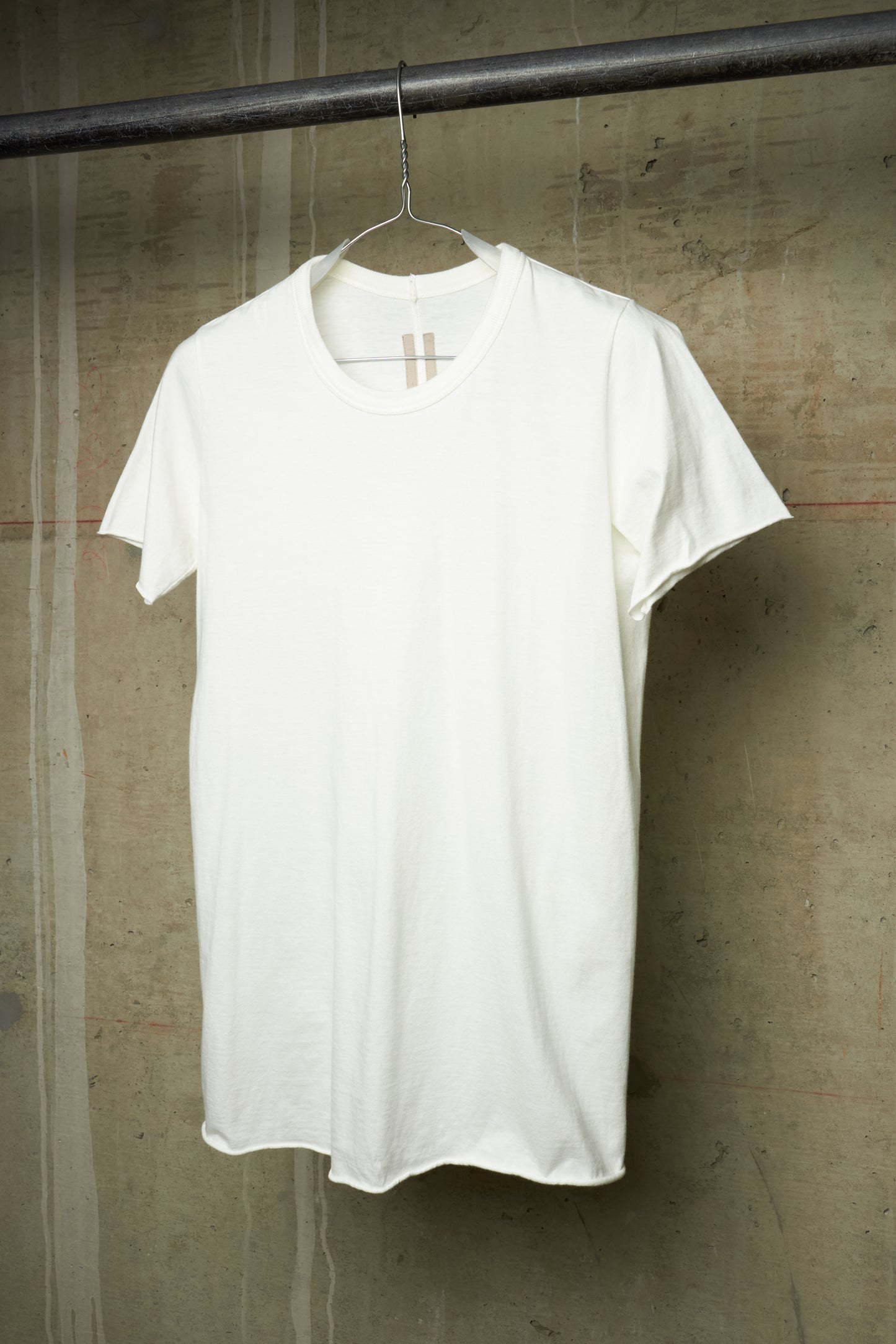 Rick Owens SS18 "DIRT" White Raw Edge Level T-shirt