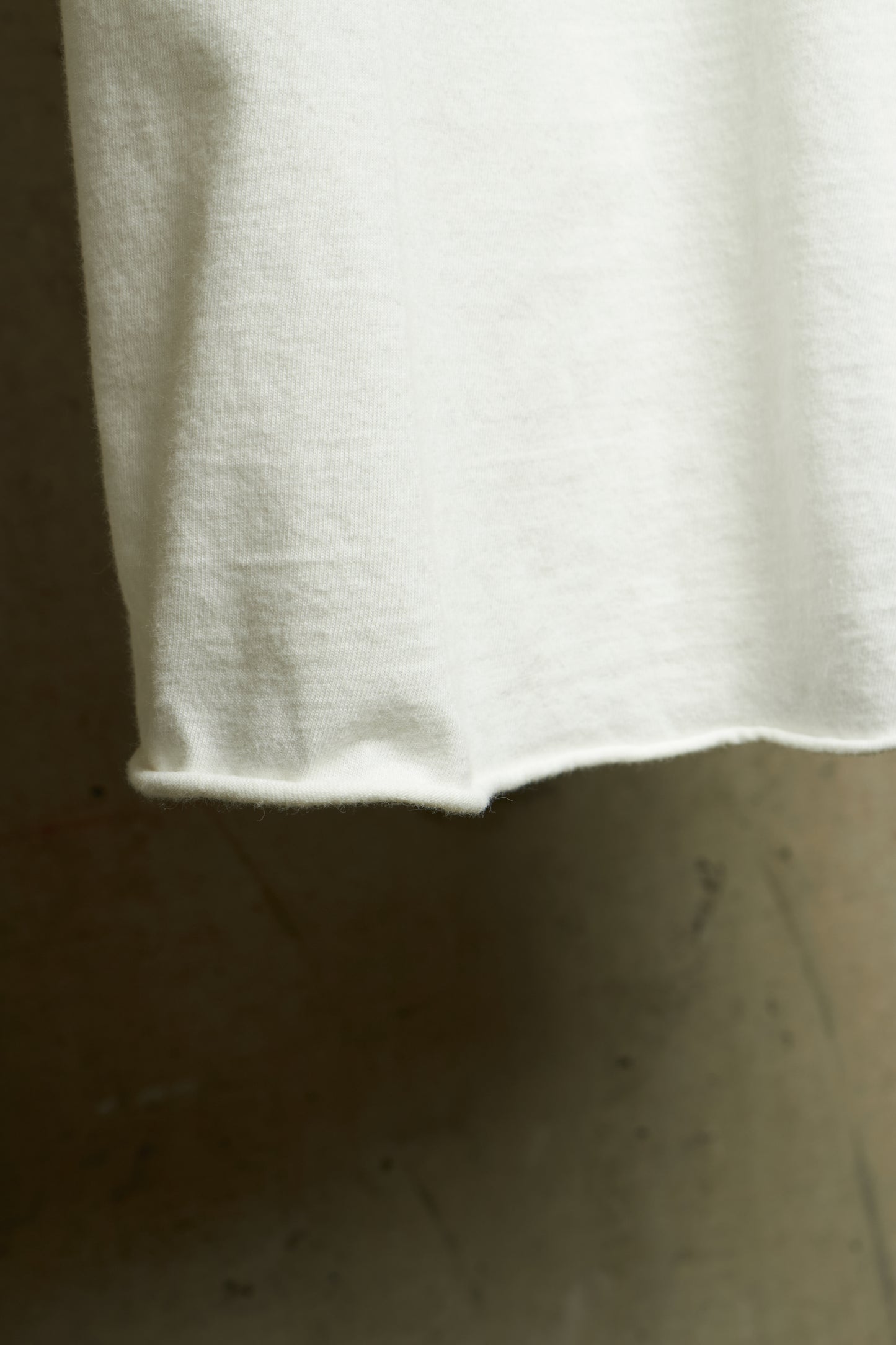 Rick Owens SS18 "DIRT" White Raw Edge Level T-shirt