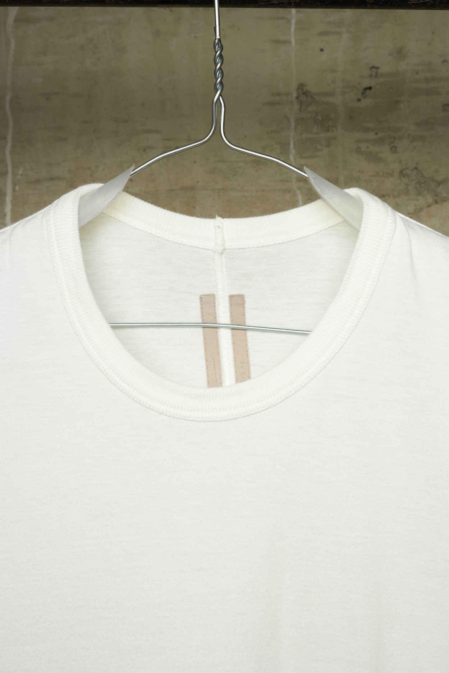 Rick Owens SS18 "DIRT" White Raw Edge Level T-shirt