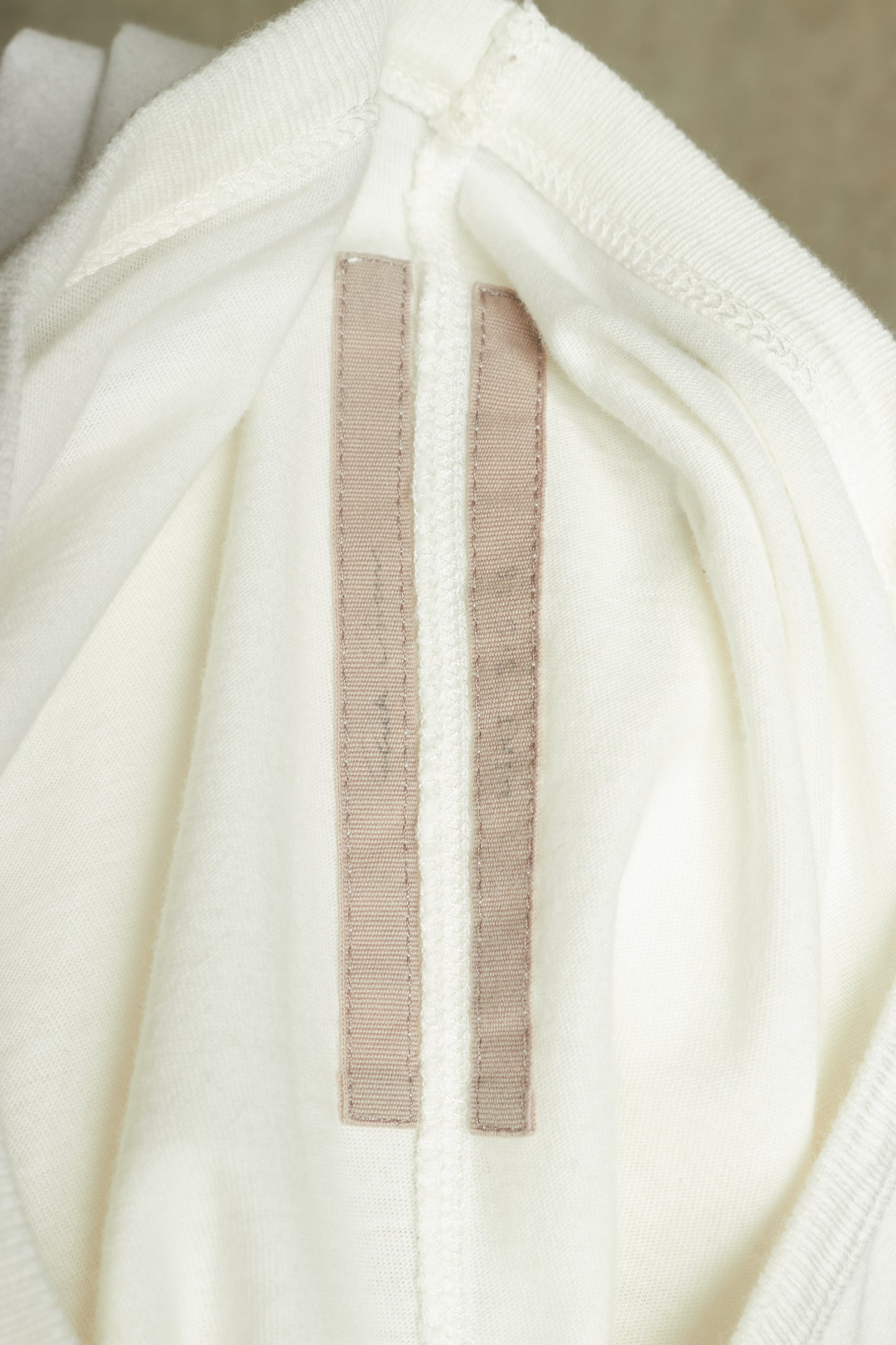 Rick Owens SS18 "DIRT" White Raw Edge Level T-shirt
