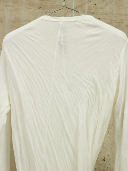 Rick Owens SS18 "DIRT" MILK Double Layered Long Sleeves