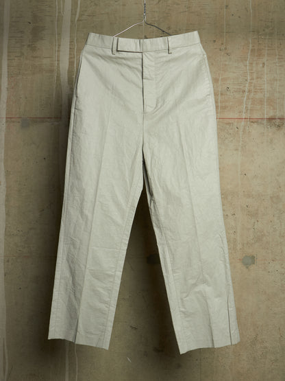 Rick Owens SS19 "BABEL" OYSTER Coated 'Bolans' Crop Pants